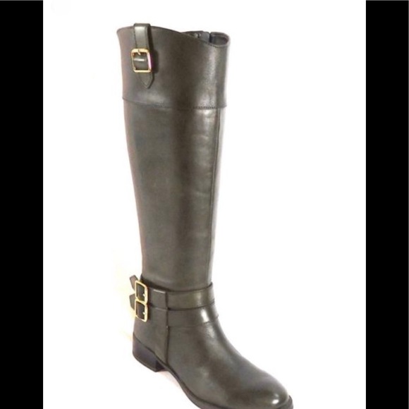 INC International Concepts Shoes - INC Fahnee Wide Calf Boots Deep Olive Size 8M